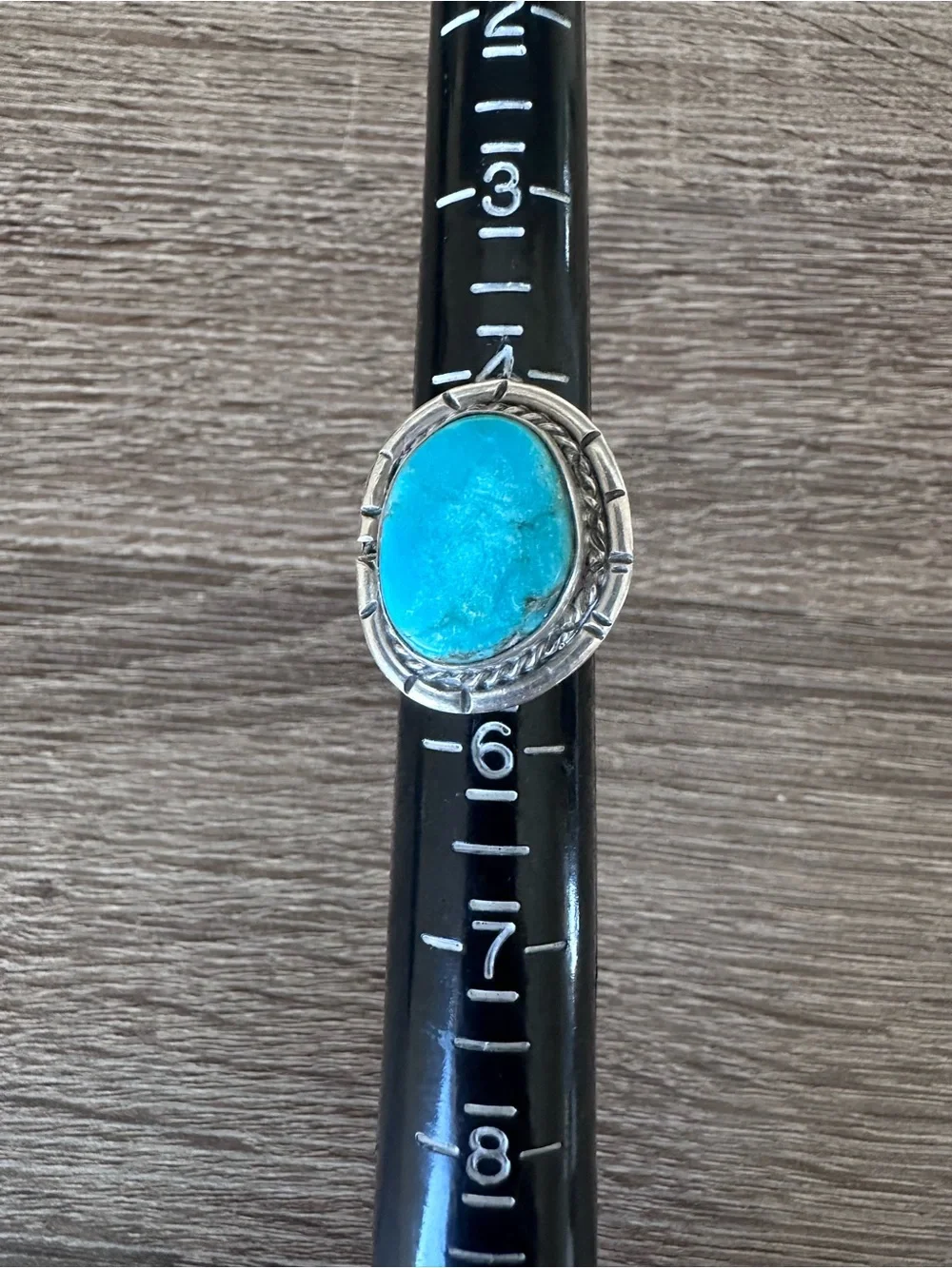 Vintage Navajo Native American Sterling Silver & Turquoise Ring Size 5